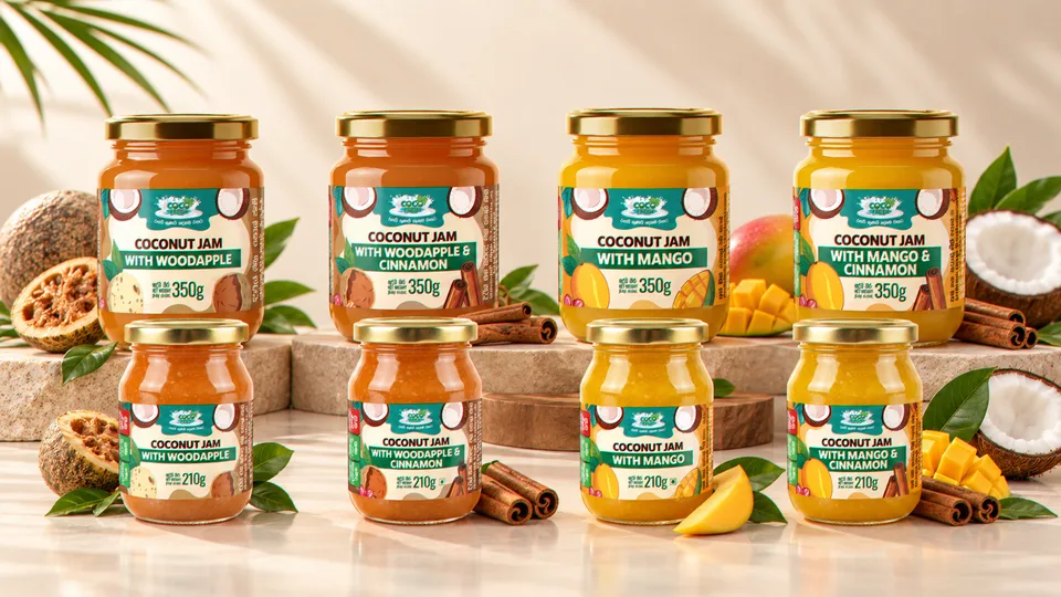 Coco Fresh Coconut Jam — Label design, product packaging, image 1